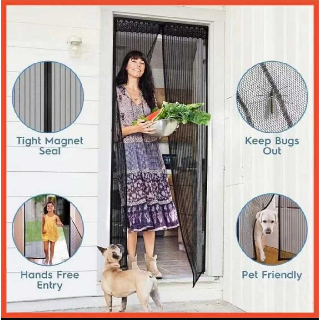 Tirai Magnet Anti Nyamuk - Tirai Kamar Pintu Anti Nyamuk Karakter Berkualitas Halus