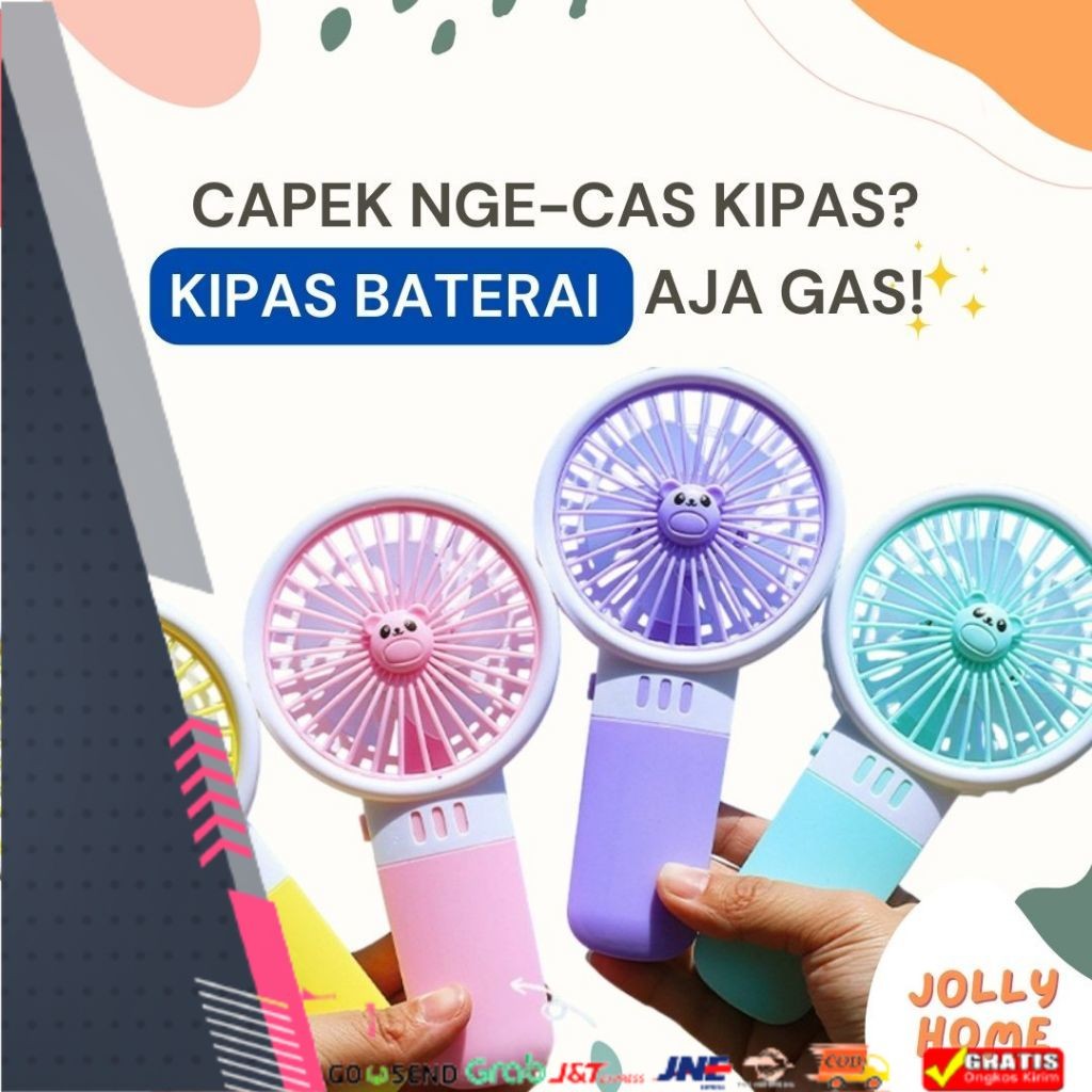 PROMO Kipas Angin BATERAI ABC 6820 Mini Fan Genggam Tangan | kipas angin portable mini | kipas angin
