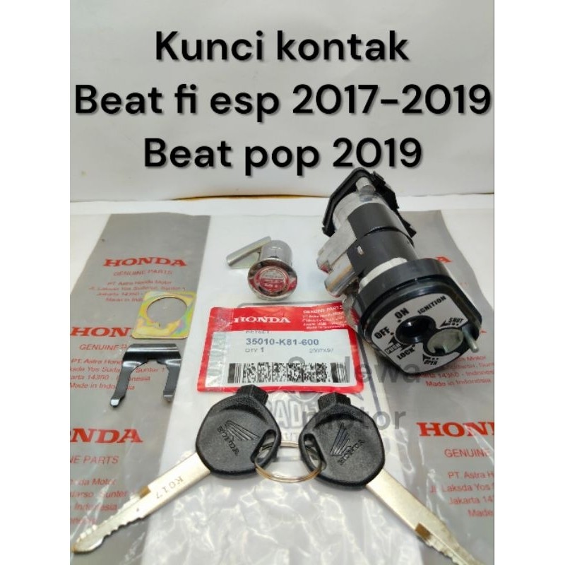 (ORIGINAL ) KUNCI KONTAK SET HONDA BEAT ESP, BEAT POP 2017/2018 BEAT STREET K81 KUALITAS ORIGINAL