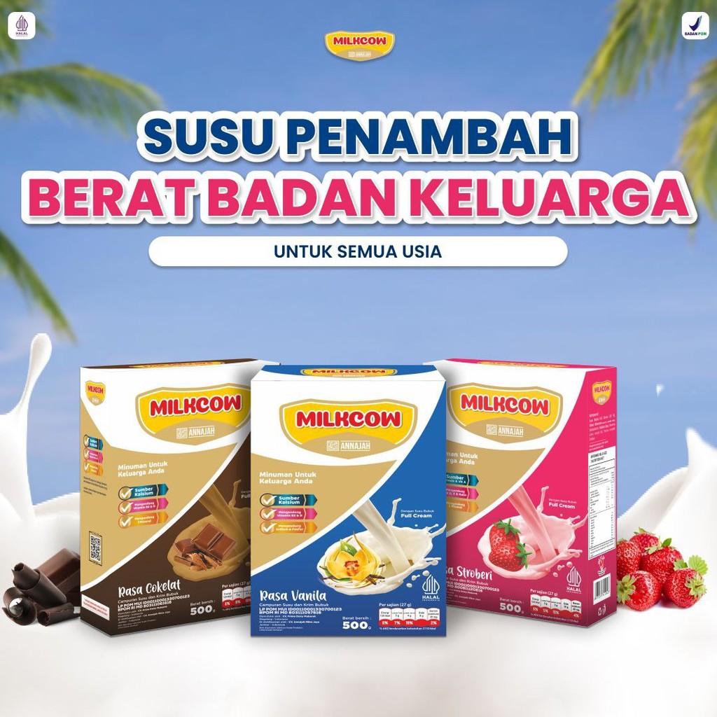 

Susu MILKCOW 500 GRAM SUSU SAPI PENGGEMUK BADAN ANAK PENAMBAH NAFSU MAKAN