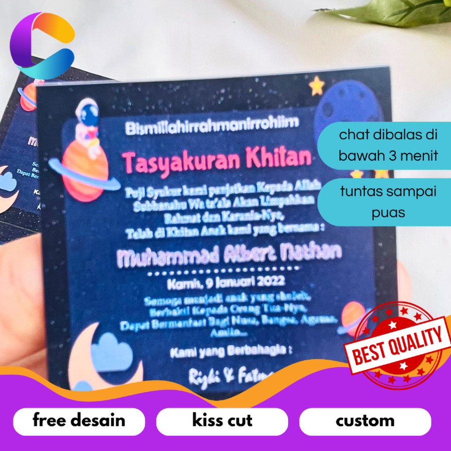 

Cetak INC 12-15 Cetak stiker syukuran khitan kotak tasyakuran walimatul khitanan custom unik