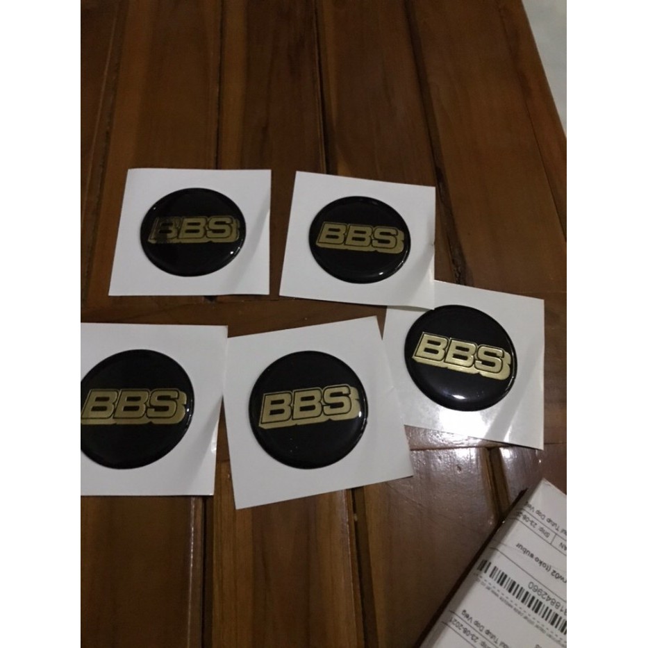 Sticker Timbul Tutup Dop Velg BBS 4 Pcs