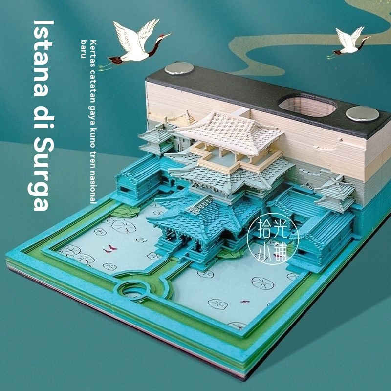 

Model Patung Kertas 3D Robek Harian Gaya Klasik - Kalender Unik Arsitektur Vintage Ornamen Meja Dekorasi & Penghilang Stres