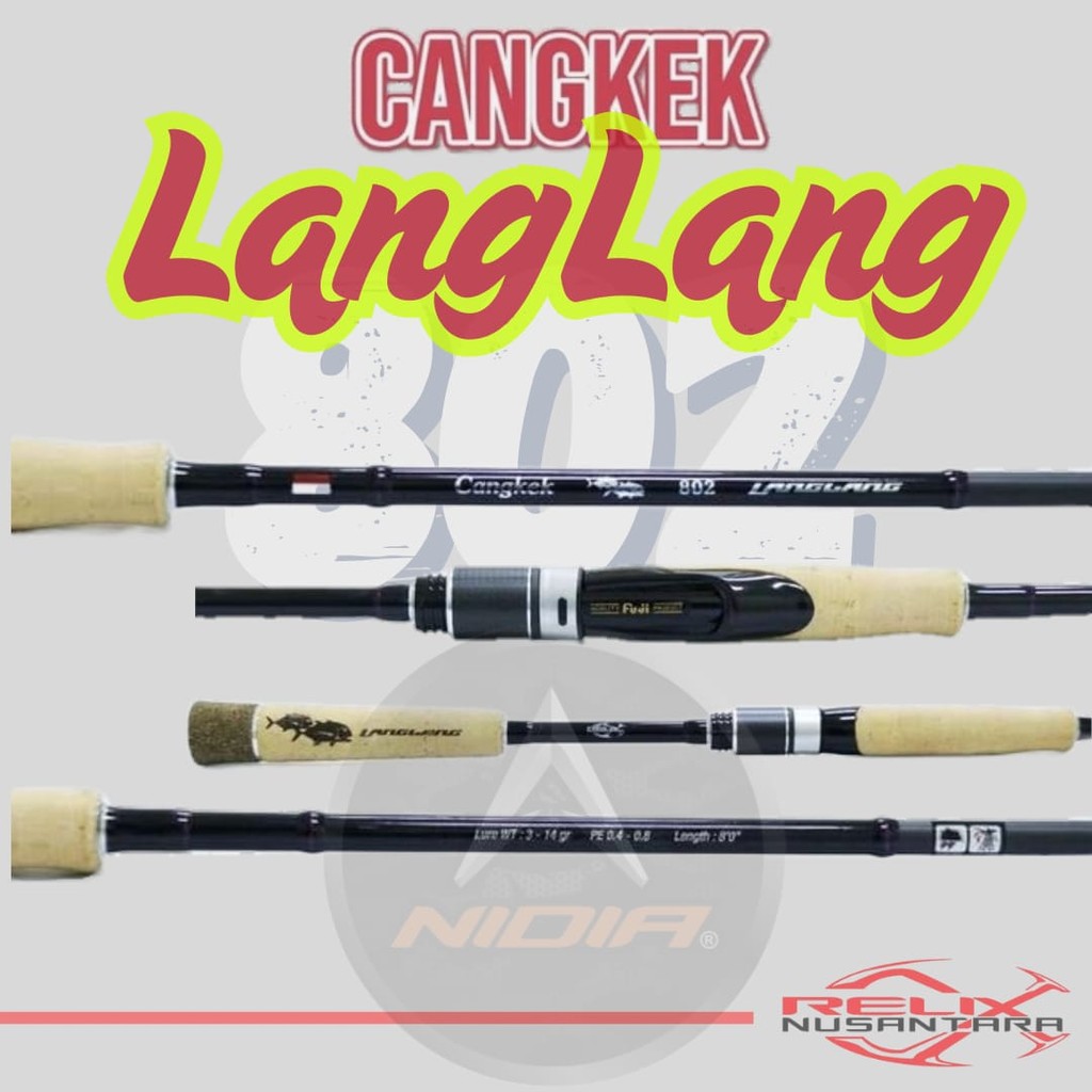 Joran Relix Nusantara Cangkek LANGLANG 802 | Joran Casting pinggiran - Land base