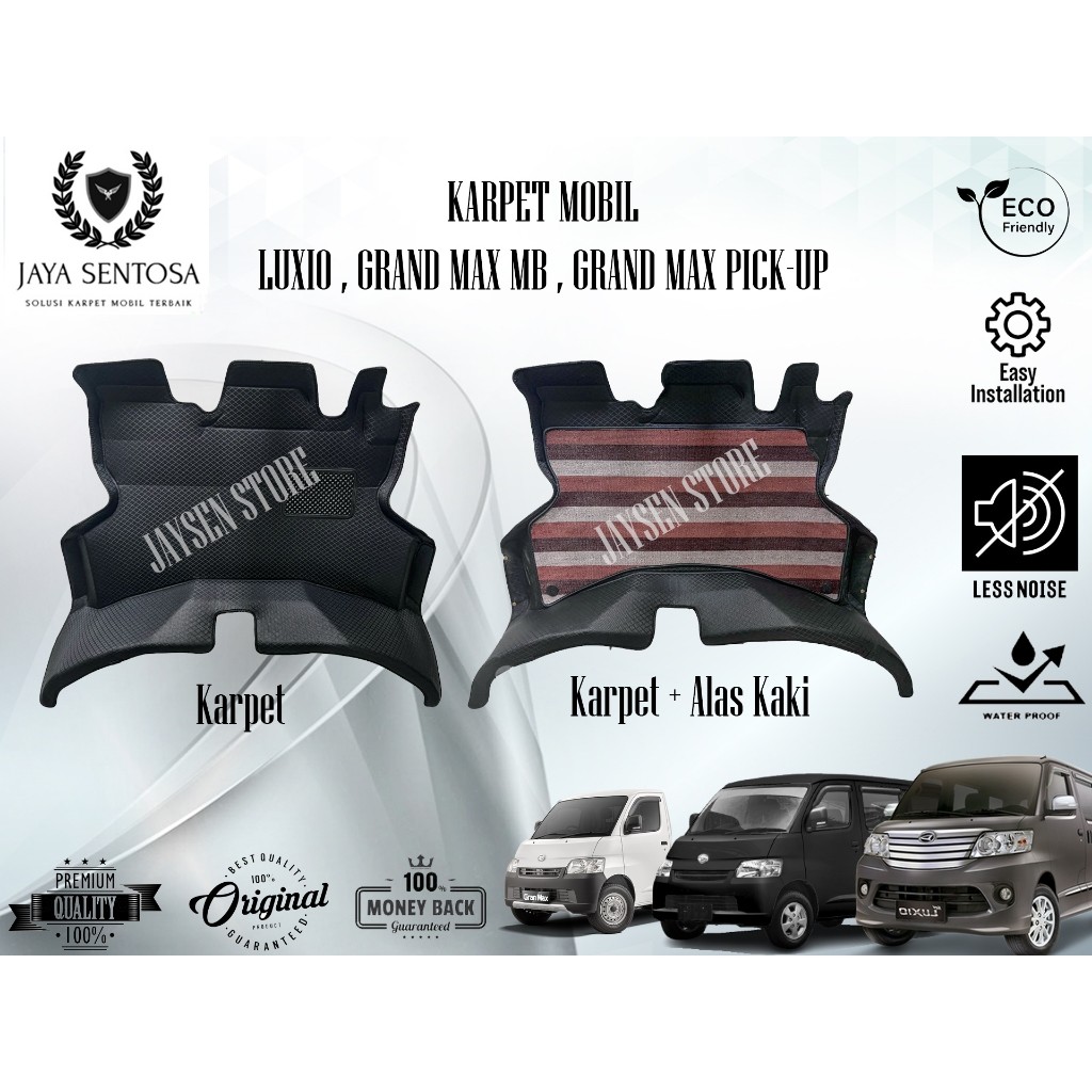 Karpet Mobil 5D Daihatsu Luxio, Grand Max MB / Grand Max Pick-Up dan Blind Van Karpet 5D