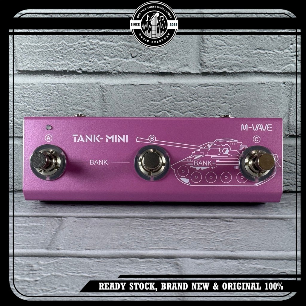Efek Gitar M-VAVE TANK-MINI Multi Effects Intelligent Processor Pedal Multi Efek Bluetooth Portable 