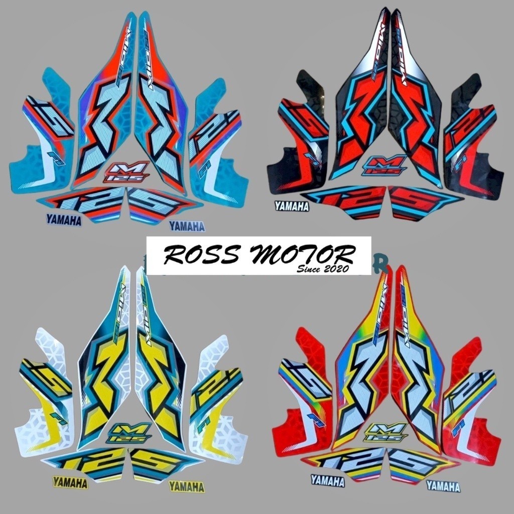Striping stiker polet motor yamaha Mio m3 125 mio125 2022 2023 Fullset list stiker motor standar