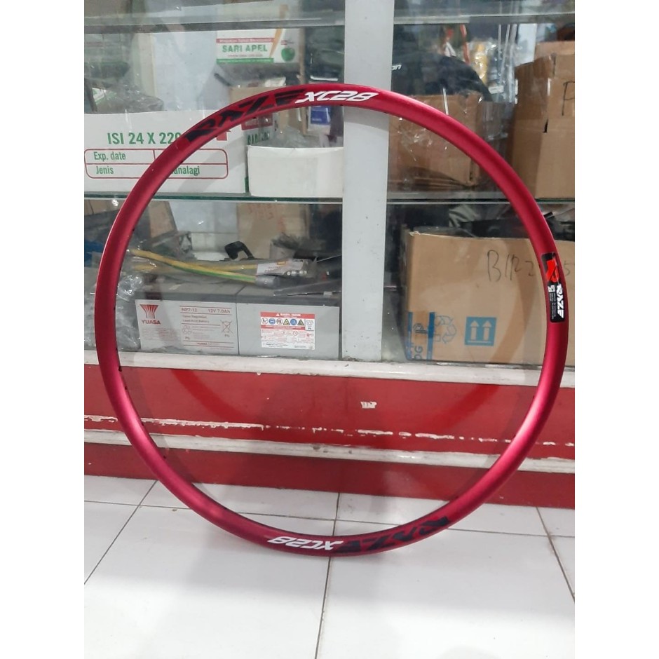 Velg / Rims Sepeda MTB 27.5" RAZE XC-28 ALLOY NO BRAKELINE Double Wall - SEPASANG RED