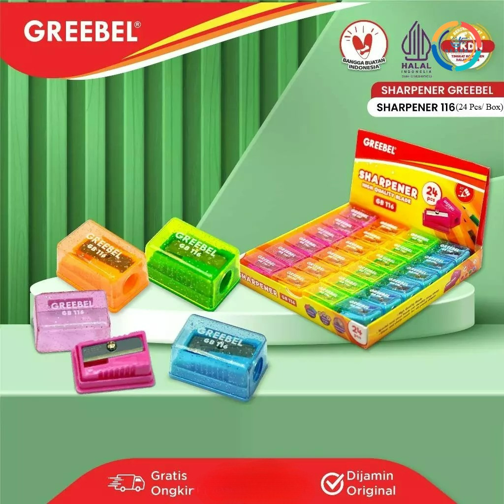 

Greebel Serutan Rautan Sharpener Pensil GB - 116 [1Box=24 Pcs]
