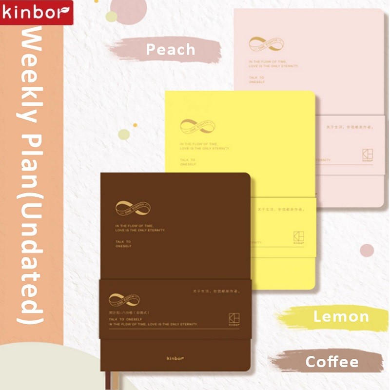 

Kinbor A5 Agenda Notebook Daily Weekly Monthly Planner 2 Pages Per Week With 8 Grids 2025 Self Filling Time Soft Cover
