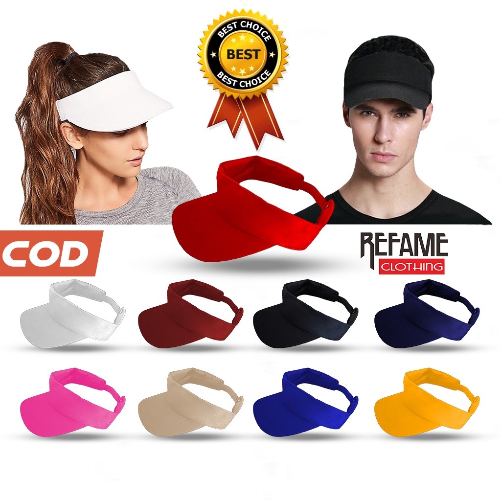 BEST SELLER GROSIR Topi Olahraga Sport Lari Jogging Senam Sepeda Golf Zumba Visor Tenis Pria Wanita 