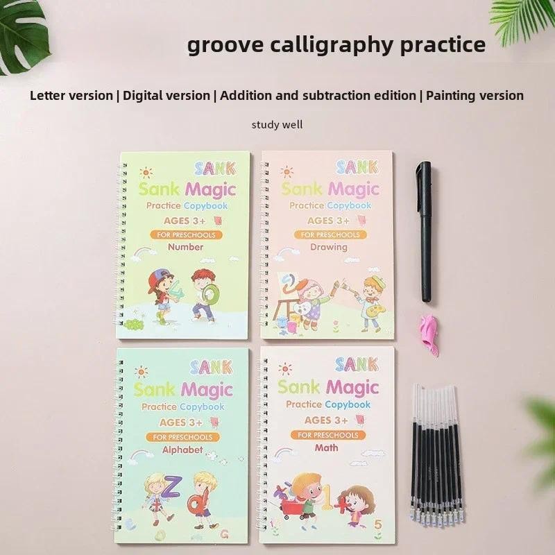 

Magic Writing Book English French Arabic Spanish Calligraphy Notebook Reusable Educational Calligraphy Alphabet Practice