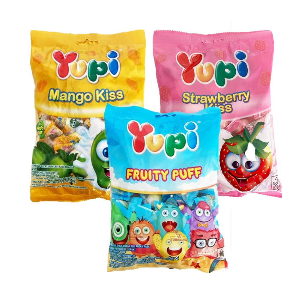 

Permen Yupi Mango Strawberry Kiss Fruity Puff