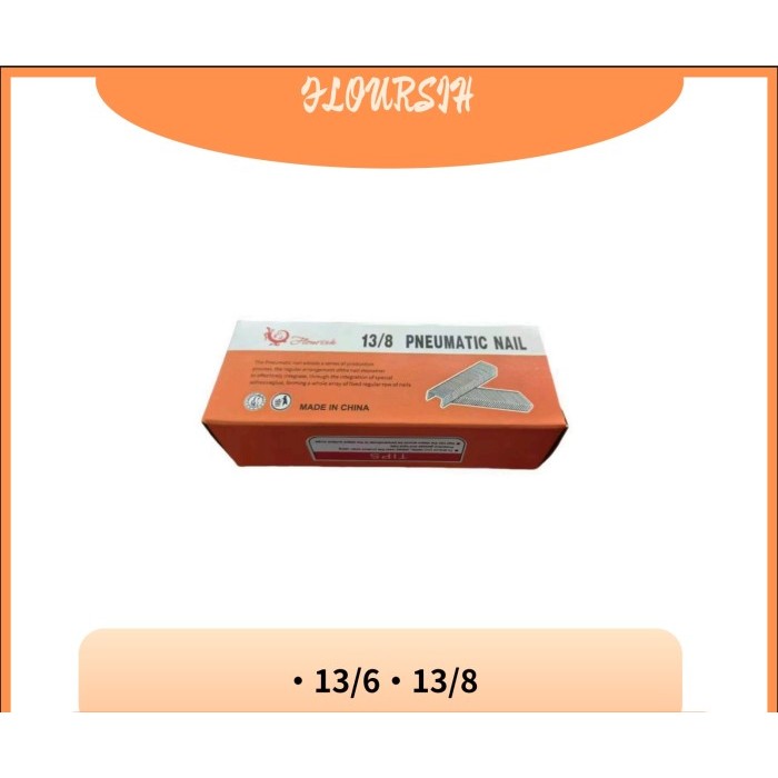 

Flourish Mata Staples R23 Refill Isi Hekter Stapler Tembak 6 mm 8 mm isi 5000 pcs 13/6 - 13/8
