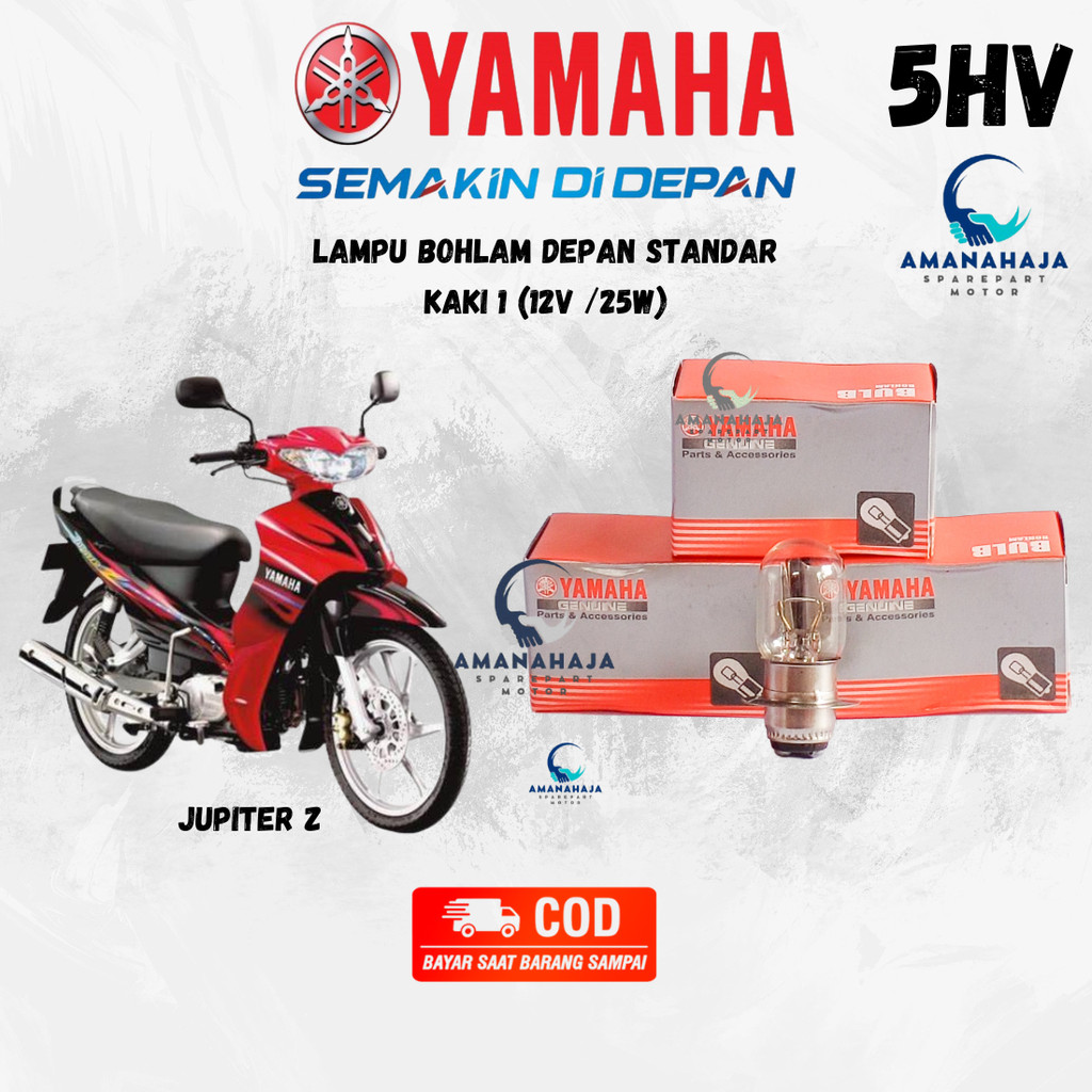 (GARANSI) ORI (PAKET 10 PCS) LAMPU BOHLAM DEPAN JUPITER Z (5HV) | SPAREPART ORIGINAL  SUKU CADANG SE