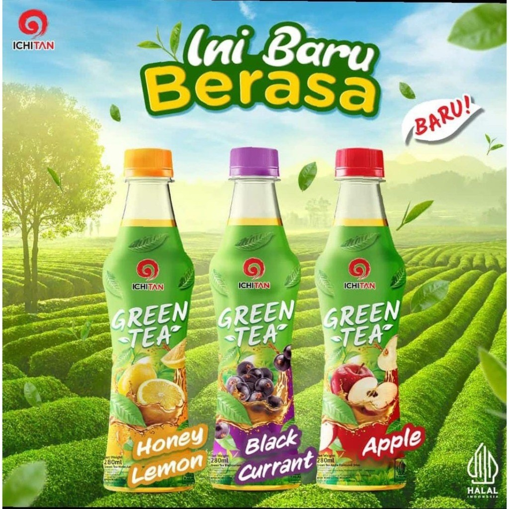 

[SDW] pekanbaru/[FLASH SALE] ICHITAN GREEN TEA APPLE BLACKCURRANT HONEY LEMON 280ML