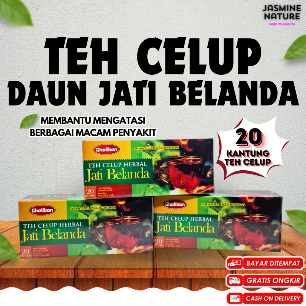 

TEH JATI BELANDA CELUP / SEDUH GHOLIBAN HERBAL ISI 20 KANTONG ORIGINAL UNTUK MELANCARKAN BAB