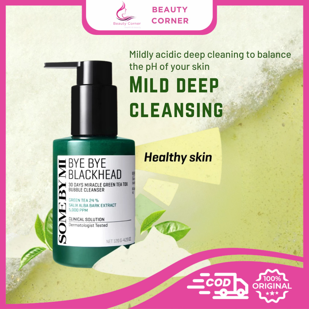 Some By MI Bye Bye Blackhead 30 Days Miracle Green Tea Tox Bubble Cleanser - 120g