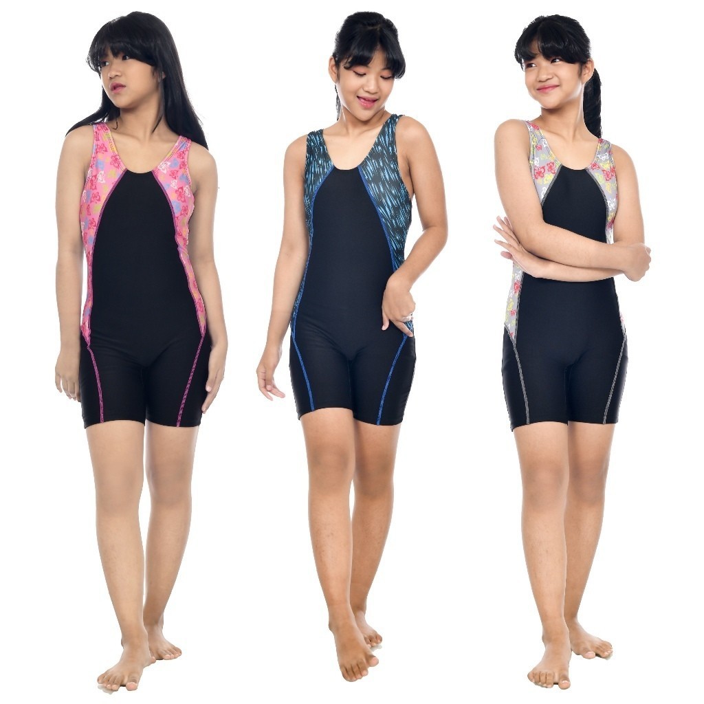 Baju renang Atlet perempuan/baju renang anak tanggung usia 8-13 tahun diving renang
