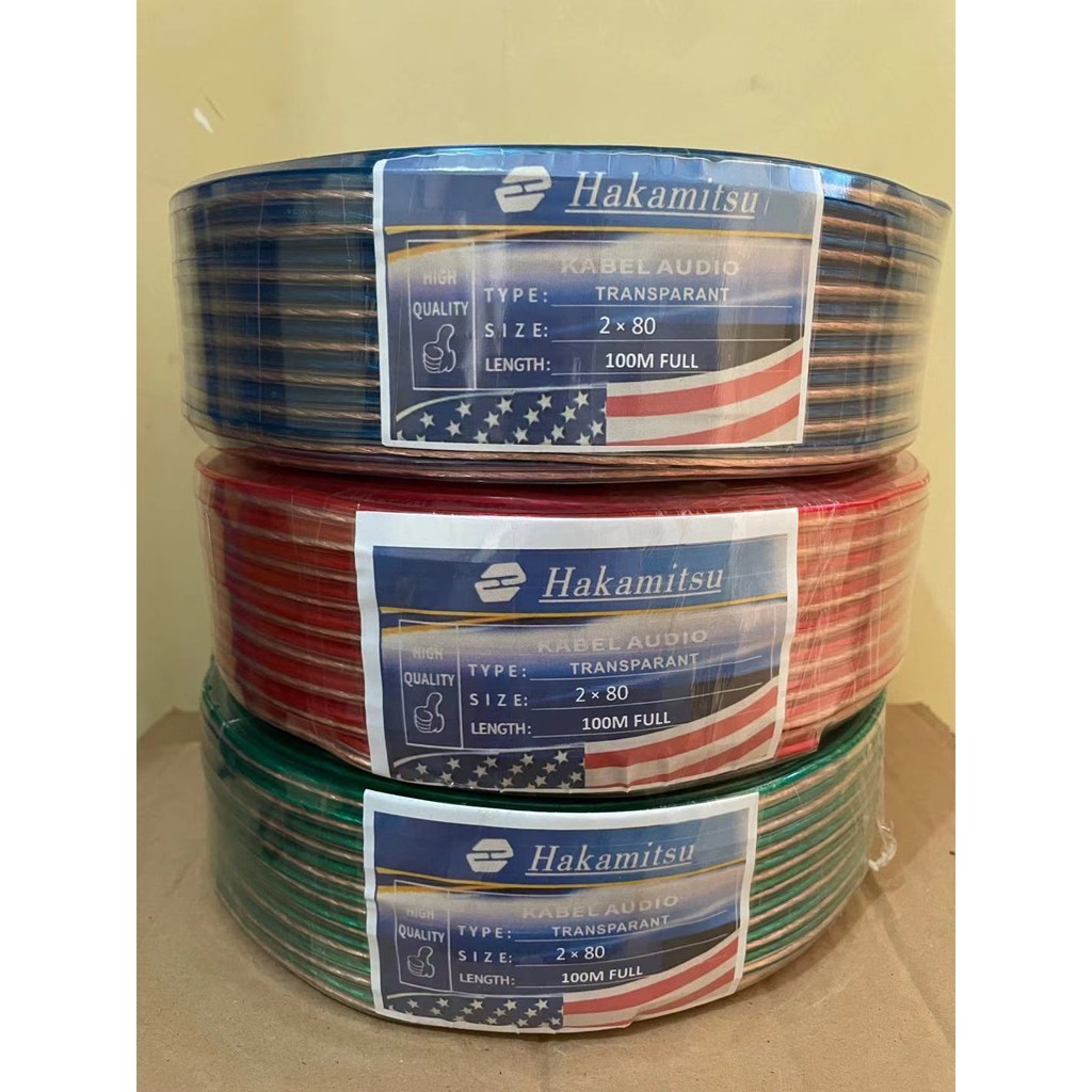 KABEL LISTRIK TRANSPARAN KABEL SERABUT PER ROL 2 X 80 2x80x100Meter