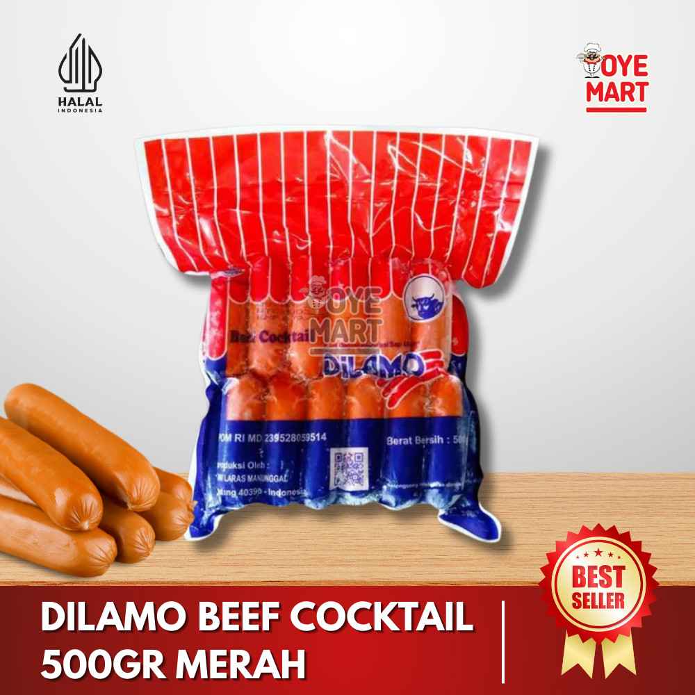 

DILAMO BEEF COCKTAIL 500GR MERAH SOSIS ISI 25PCS