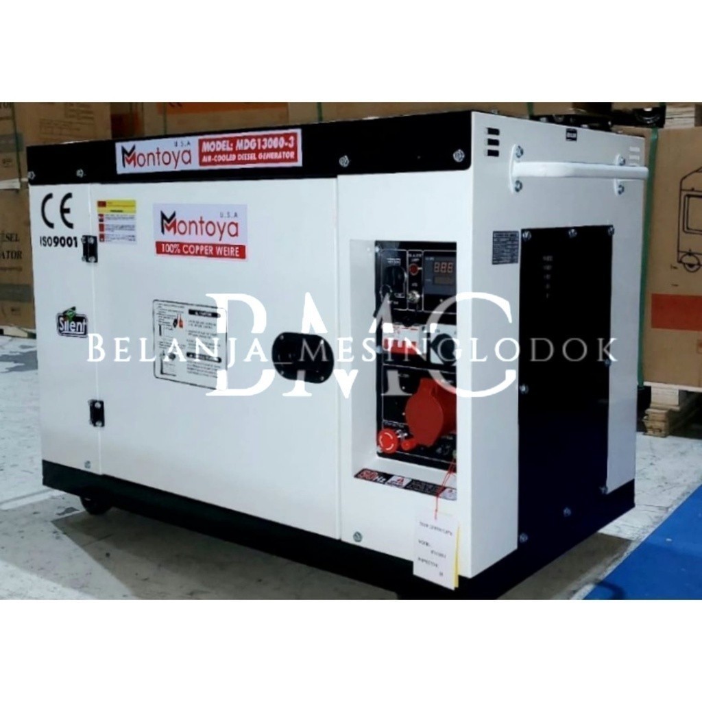 Genset Silent Diesel Solar 10 KVA 3 Phase Montoya MDG 13000-3 USA Technology