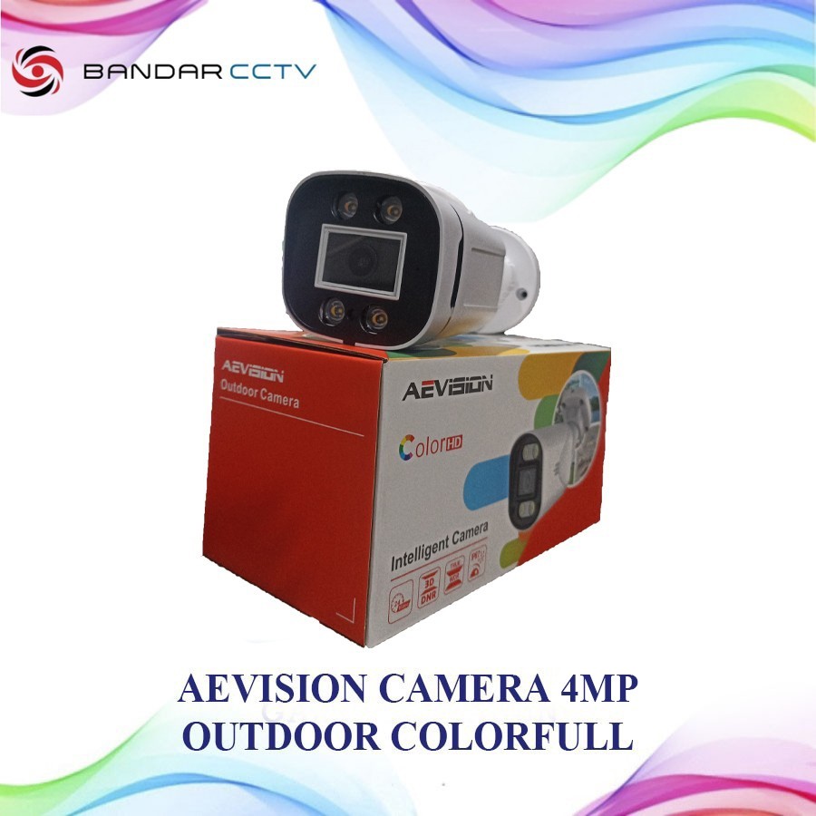 Aevision IP Camera Outdoor CCTV Colorfull + audio 4MP