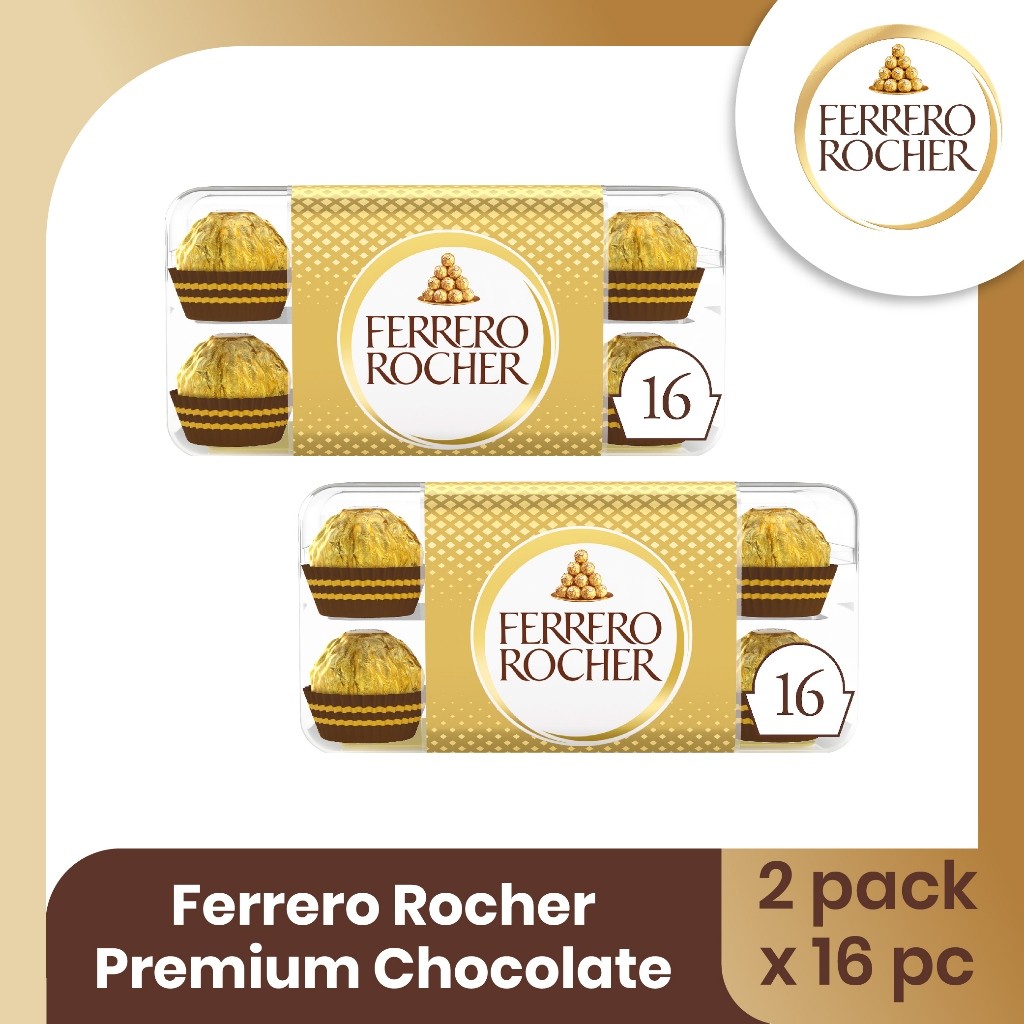 

Ferrero Rocher Premium Chocolate Isi 16pcs - TWINPACK