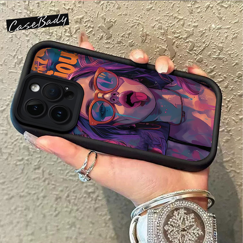 Gadis Hip-hop Untuk Case iphone 11 12 13 pro max 15 14 13 x xs xr ip 7 8 6 6s plus casing hp aesthet