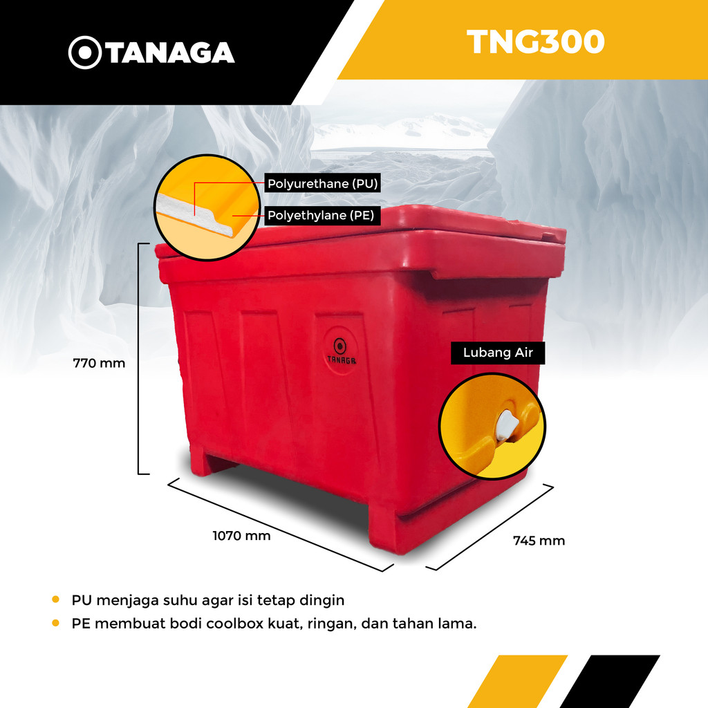 Cooler Box Cool Box Tanaga Box Es Box Ikan Kapasitas 300 liter Container Ice
