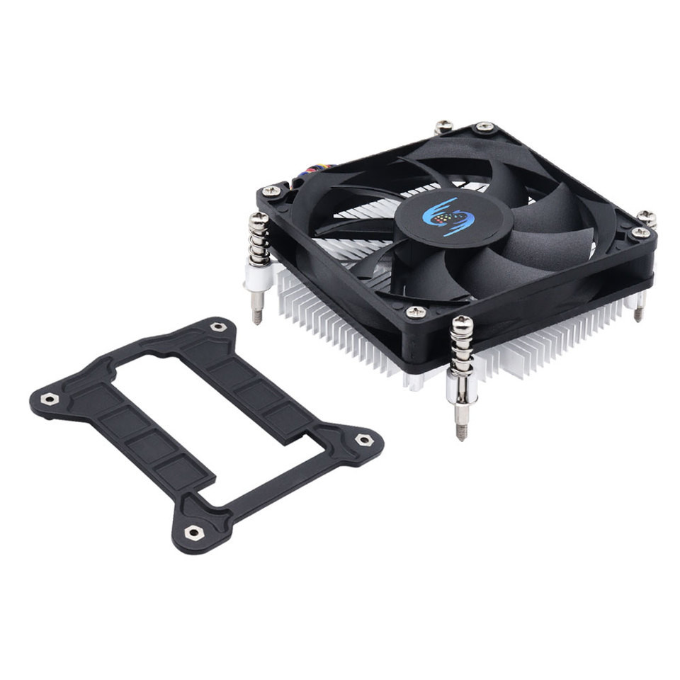 Low-Profile  HTPC 1U (Copper Core) Heatsink Cooling Fan for Intel LGA 1150 1151 1155 1156 1200