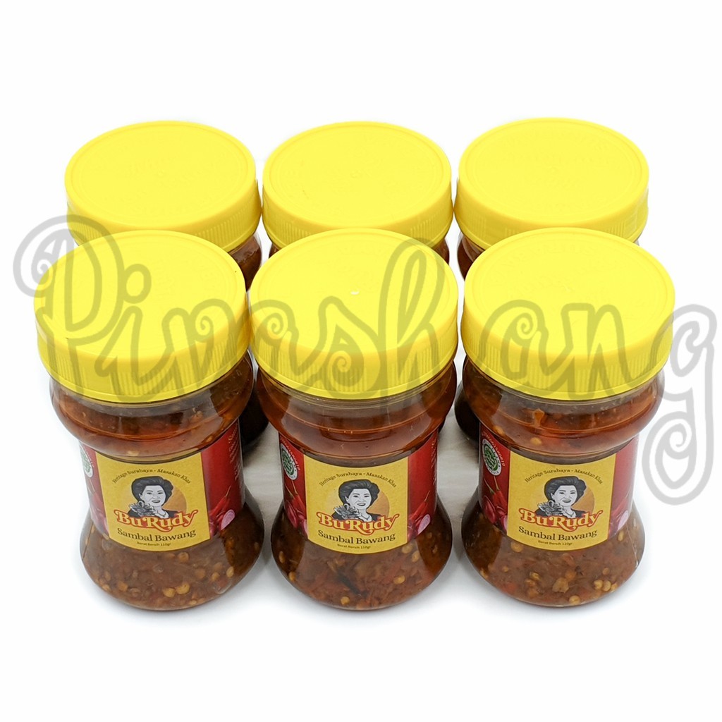 

GROSIR 6 pcs Sambal Bawang Bu Rudy Oleh Oleh Khas Bu Rudi Surabaya