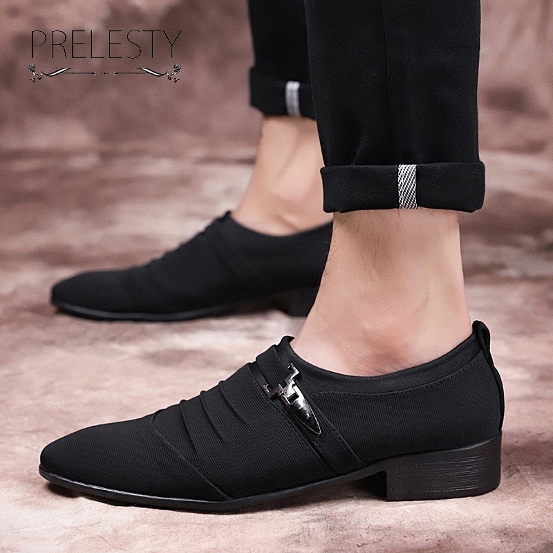 HOT PRODUCT COD Import Sepatu Pria Pantofel Tanpa Tali Kerja Cantik Kantor Sepatu Formal Cowok Murah