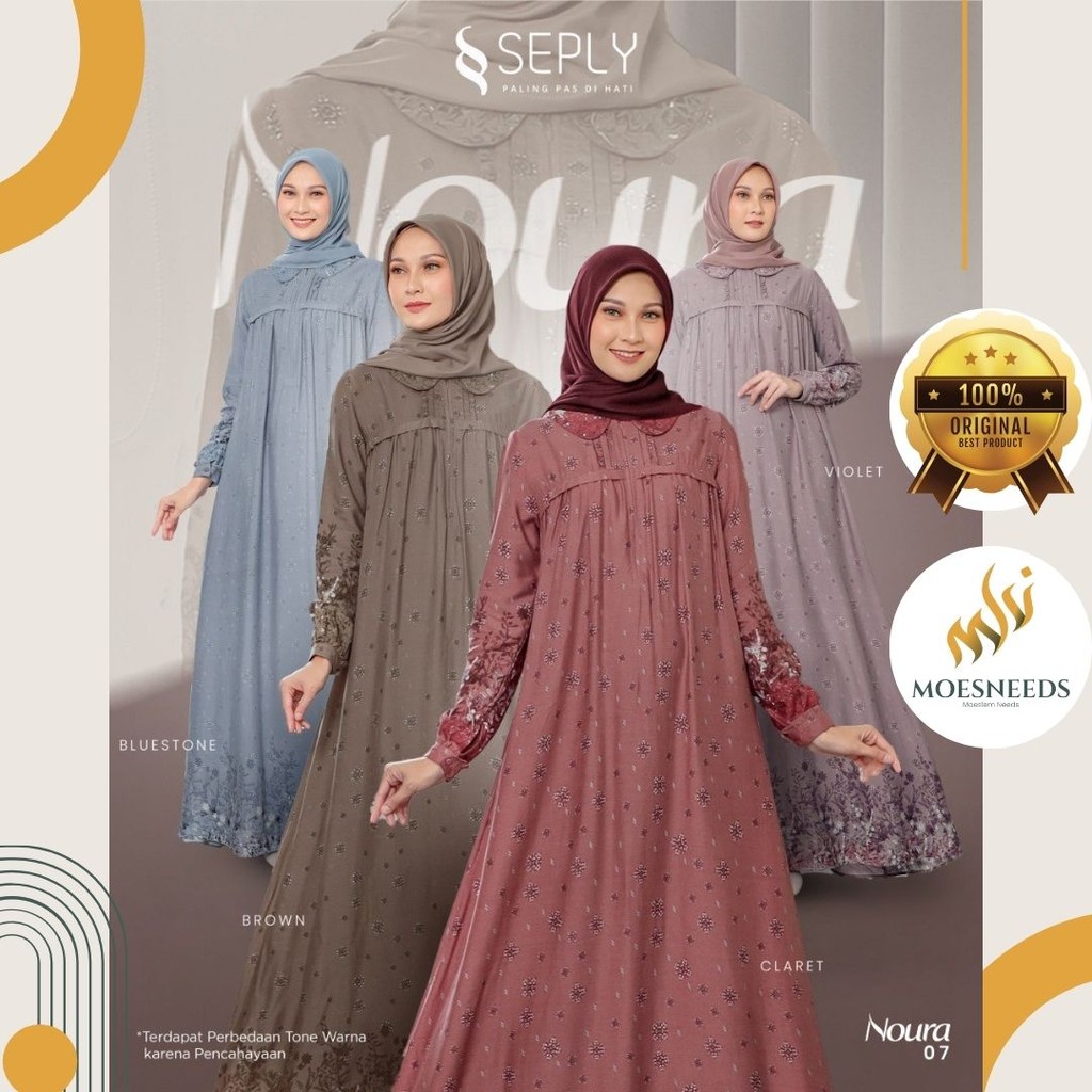 SEPLY Gamis Daily Wanita Printing Cantik Noura 07