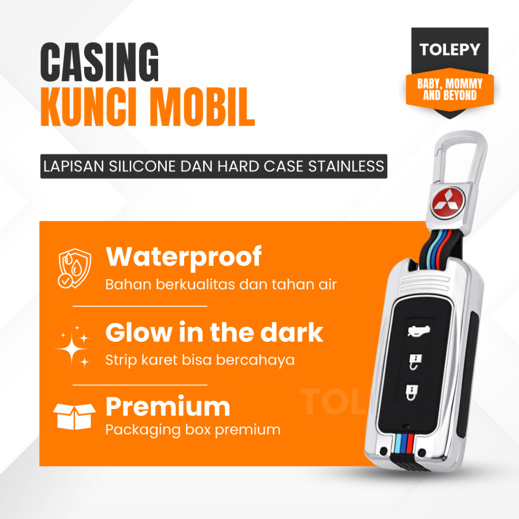 Cover Kunci Mitsubishi Pajero Sport / Xpander / Xpander Cross / Sarung Kunci Mobil Triton / Outlande