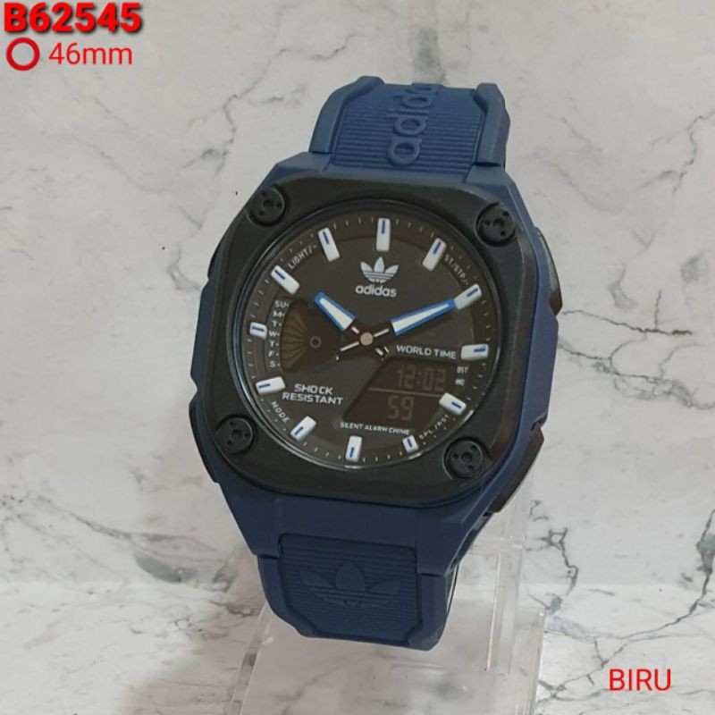 Jam Tangan Pria Dan Wanita Adidas 62545 Analog Digital Anti Air Segi