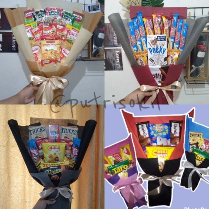1 hr jadi  buket snack / bouquet snack / snack buket / bouquet kopi - 15k