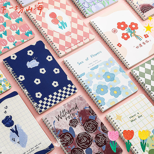 

4Pcs Spiral Notebook Set Notebook Aesthetic Buku Diary Buku A5 Lucu Ring Buku Catatan Korea Portable Buku Tulis Sekolah