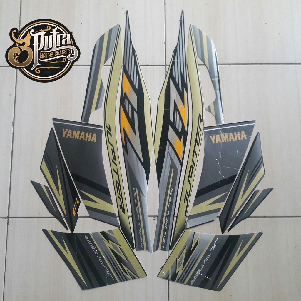 Striping Sticker Motor Yamaha Jupiter Z1 2016 hitam gold