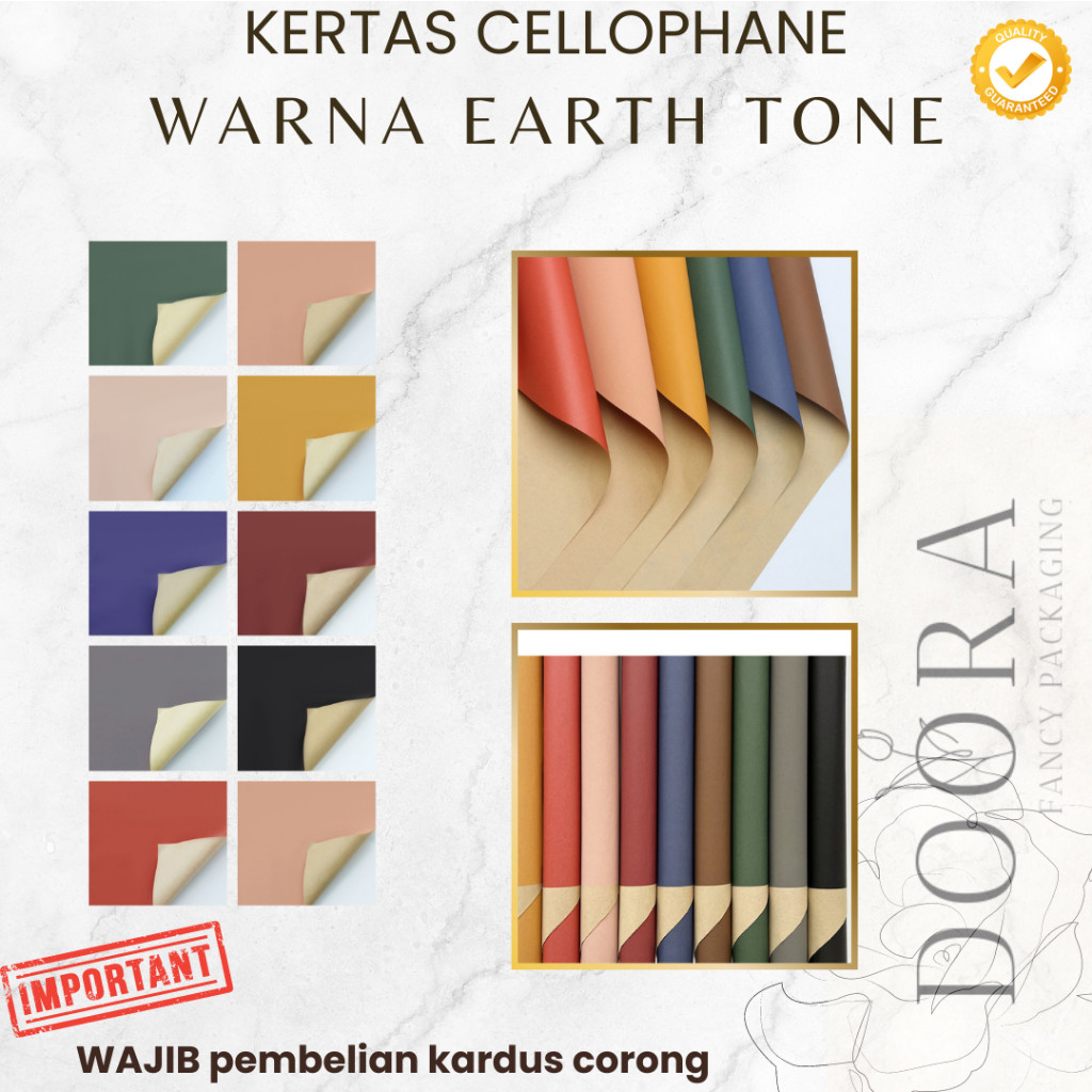 

[Doora] Kertas Cellophane Buket Bunga Kraft Warna