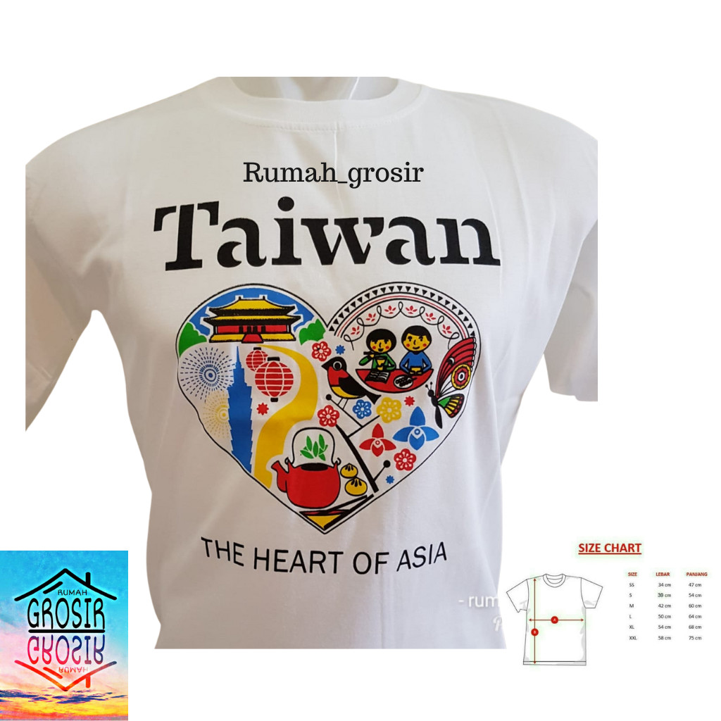 Kaos Souvenir Negara Taiwan Kaos Taiwan Oleh Oleh Taipei Taiwan Souvenir Taiwan