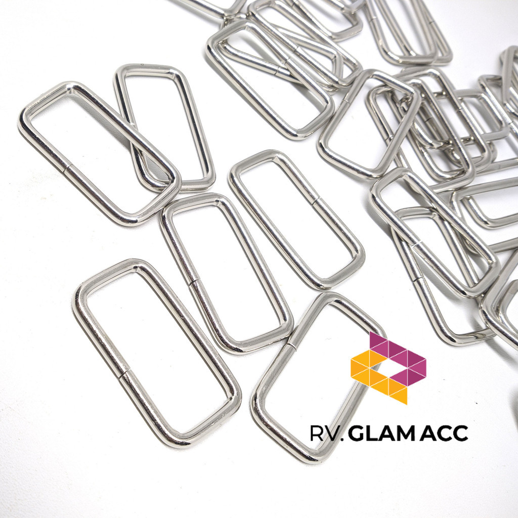 (100 PCS) Ring KOTAK 3,8 CM - Aksesoris Tas / Gesper