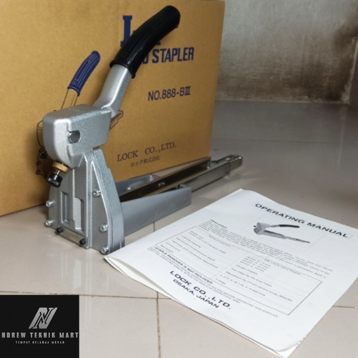 

Lock Hand Stapler 19mm ORI JAPAN Alat Steples karton kardus
