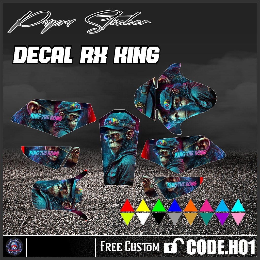 Decal STIKER RX KING FULL BODY Sticker FullBody YAMAHA RX KING keren H01