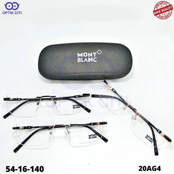 BEST SELLER Frame Kacamata pria rimless bor montblank 88137 grade original