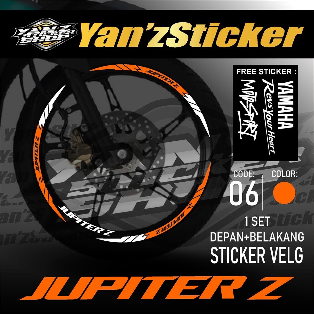 List velg Yamaha JUPITER Z - Aksesoris Motor Stiker Lis Velg Yamaha JUPITER Z Schotlite Cutting Pele