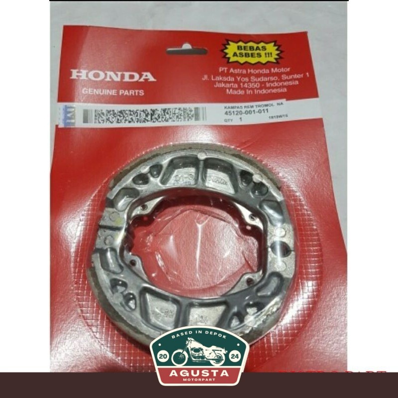 _Kampas Kanvas Rem Tromol Belakang Honda Grand Supra X Revo Blade Kualitas Ori
