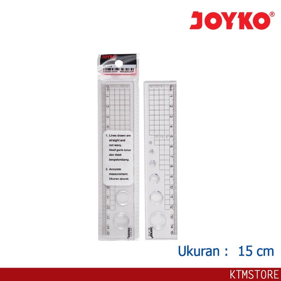 

Penggaris Panjang Plastik Joyko Ruler 15 cm RL-P15