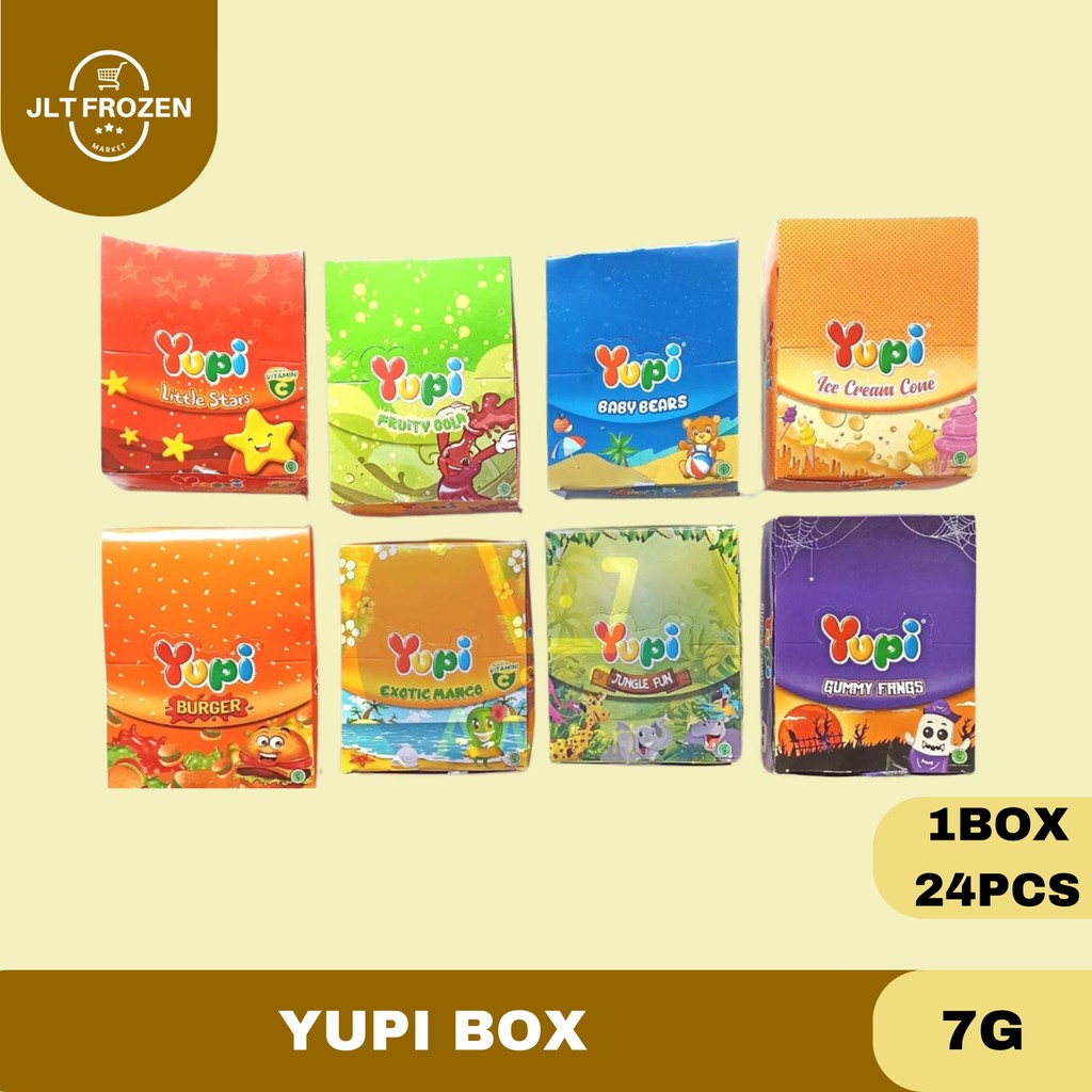 

Yupi / Permen / Jajanan Anak / Gummy / Aneka Rasa / Baby Bear / Jungle Fun / Wotta Melon / Berri Bonz [24PCS/BOX]