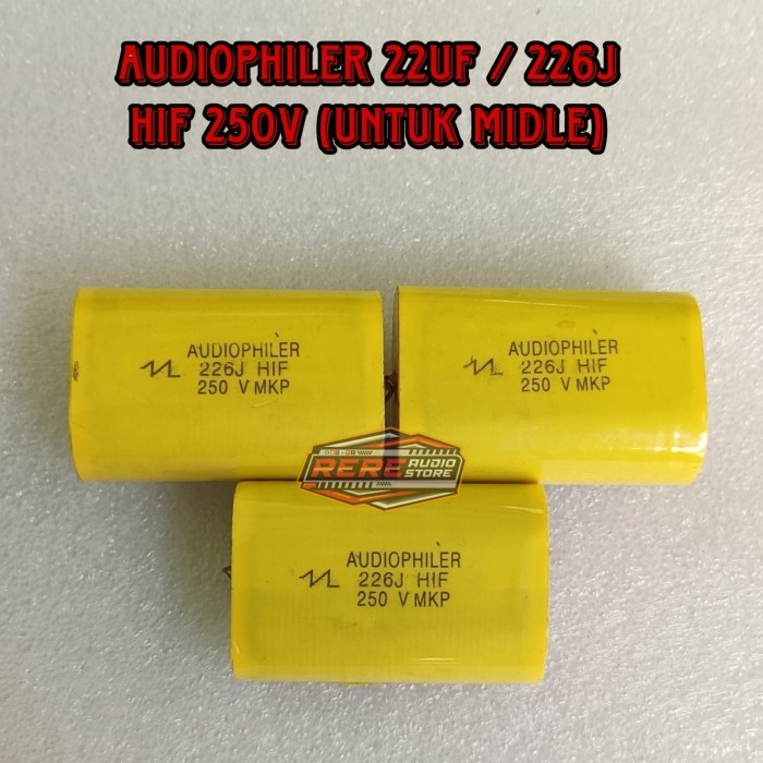Kapasitor Audiophiler 22uf 250v Midle / Kapasitor Audiophiler 226j Non Polar Untuk Midel